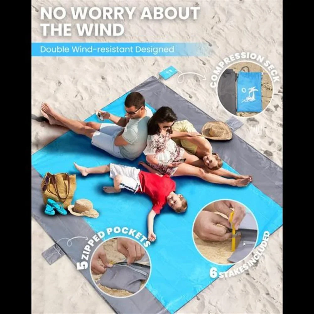Beach Blanket, Beach Blanket Waterproof Sandproof, Extra Large Sandproof Beach